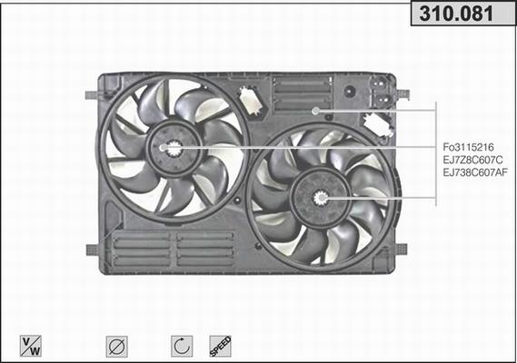 AHE 310.081 - Ventola, Raffreddamento motore autozon.pro