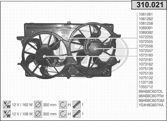 AHE 310.021 - Ventola, Raffreddamento motore autozon.pro