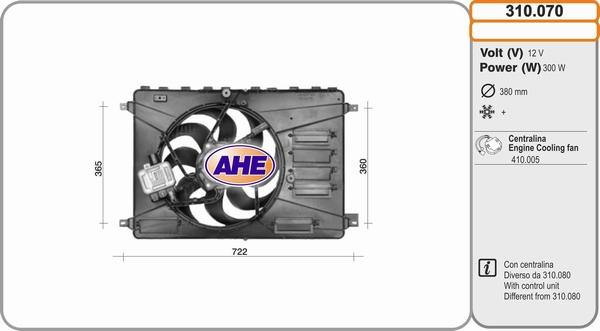 AHE 310.070 - Ventola, Raffreddamento motore autozon.pro