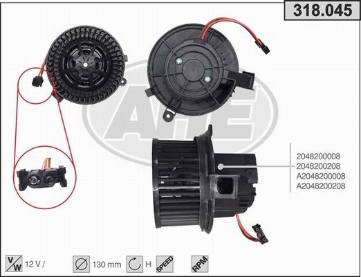 AHE 318.045 - Ventilatore abitacolo autozon.pro