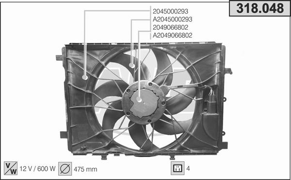 AHE 318.048 - Ventola, Raffreddamento motore autozon.pro