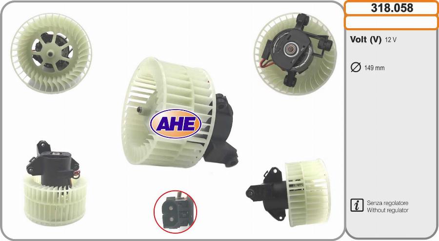 AHE 318.058 - Ventilatore abitacolo autozon.pro