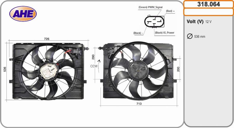 AHE 318.064 - Ventola, Raffreddamento motore autozon.pro