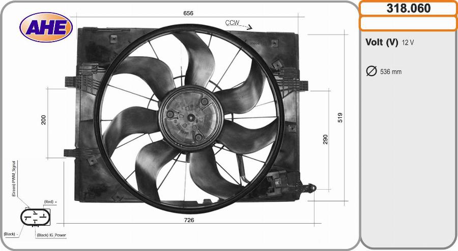 AHE 318.060 - Ventola, Raffreddamento motore autozon.pro