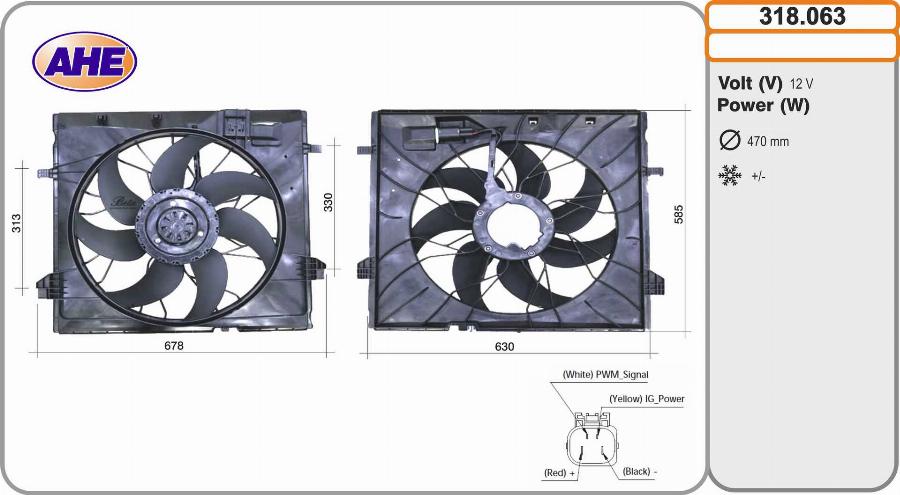 AHE 318.063 - Ventola, Raffreddamento motore autozon.pro