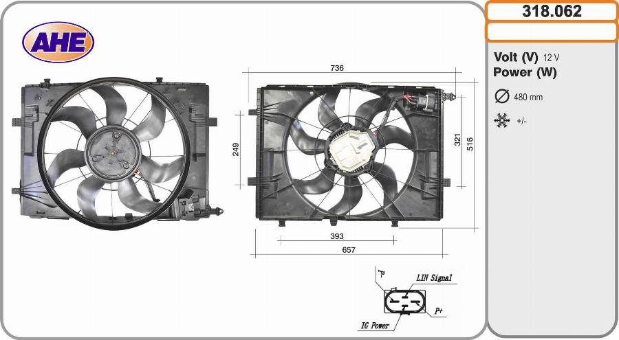 AHE 318.062 - Ventola, Raffreddamento motore autozon.pro