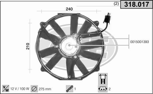 AHE 318.017 - Ventola, Raffreddamento motore autozon.pro