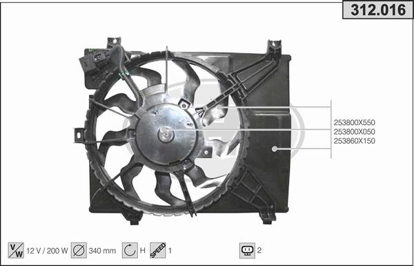 AHE 312.016 - Ventola, Raffreddamento motore autozon.pro