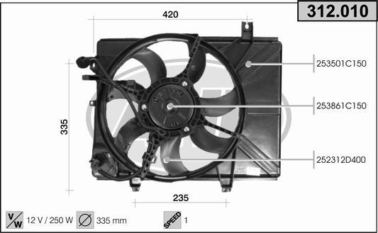 AHE 312.010 - Ventola, Raffreddamento motore autozon.pro