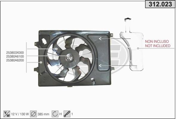 AHE 312.023 - Ventola, Raffreddamento motore autozon.pro