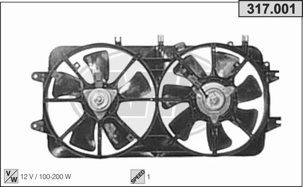 AHE 317.001 - Ventola, Raffreddamento motore autozon.pro