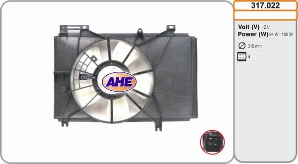 AHE 317.022 - Ventola, Raffreddamento motore autozon.pro