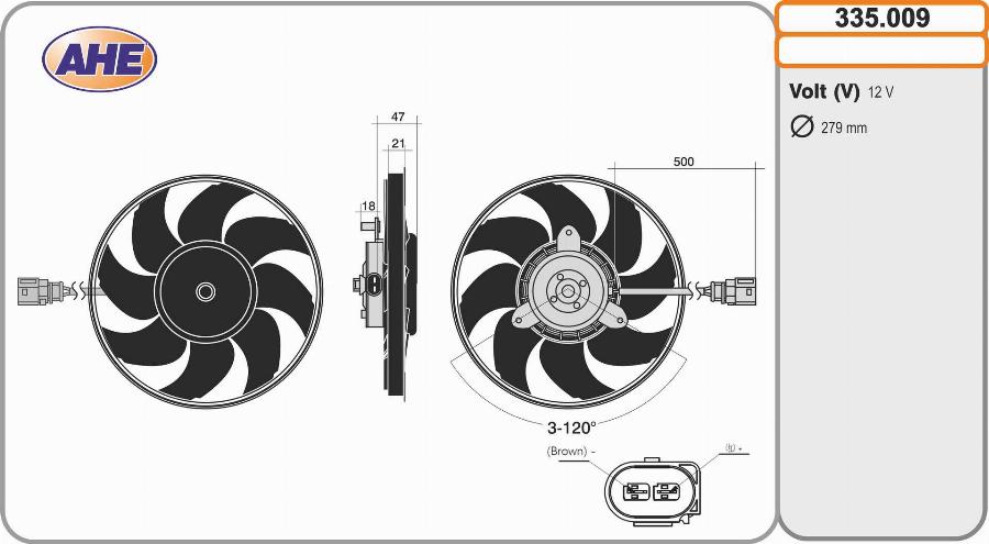 AHE 335.009 - Ventola, Raffreddamento motore autozon.pro