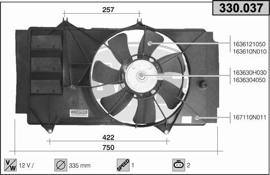 AHE 330.037 - Ventola, Raffreddamento motore autozon.pro