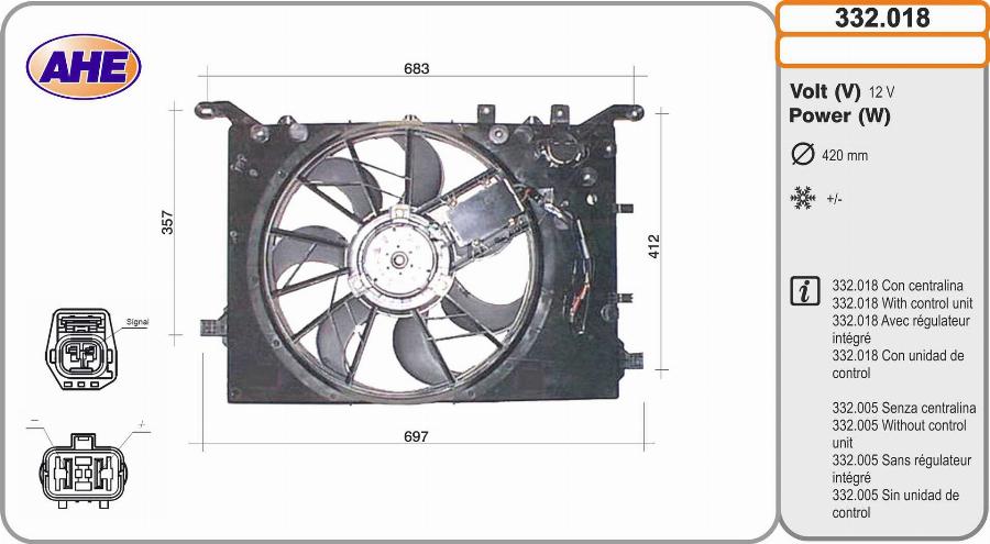 AHE 332.018 - Ventola, Raffreddamento motore autozon.pro