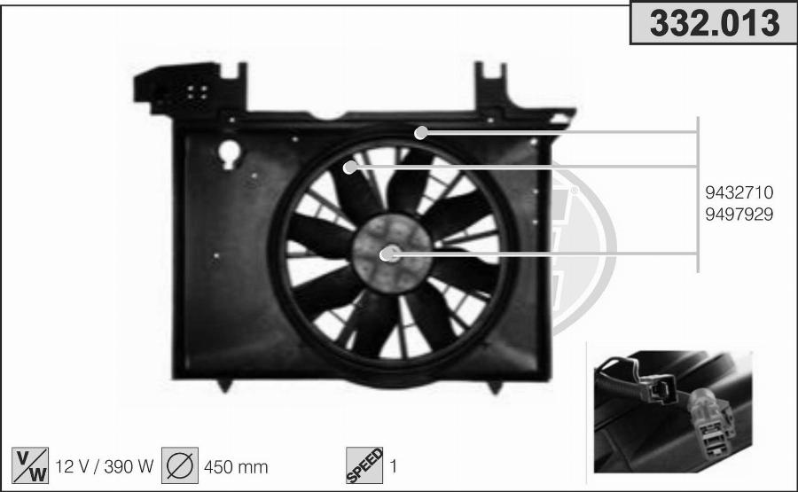 AHE 332.013 - Ventola, Raffreddamento motore autozon.pro