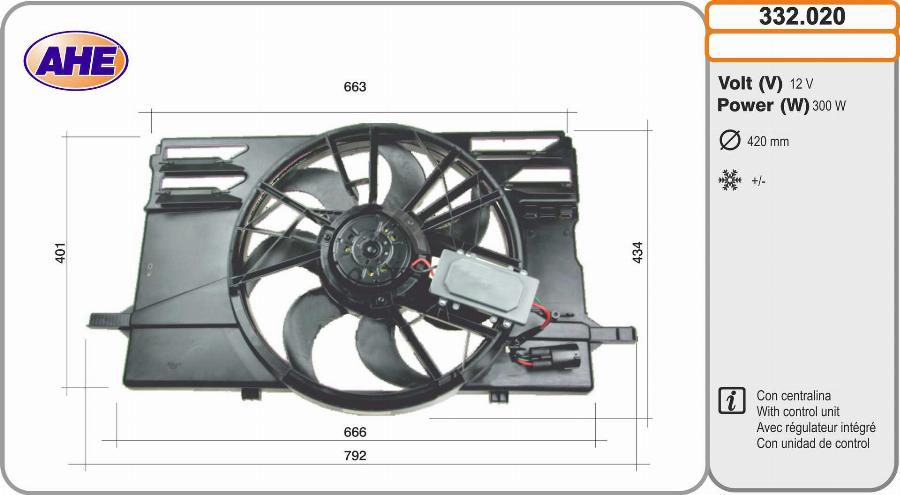 AHE 332.020 - Ventola, Raffreddamento motore autozon.pro