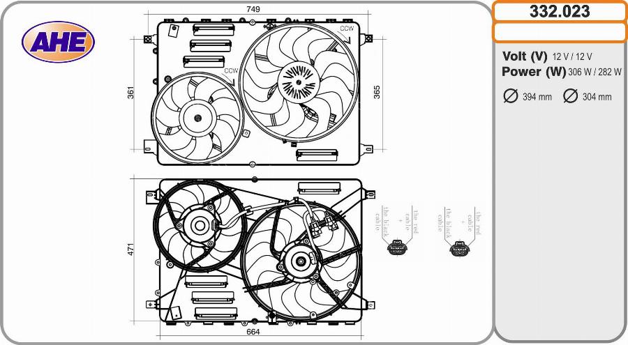 AHE 332.023 - Ventola, Raffreddamento motore autozon.pro