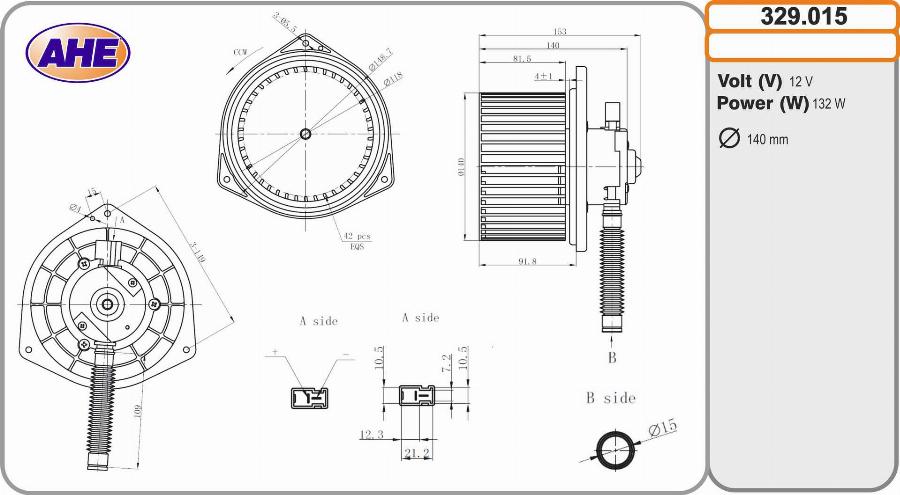 AHE 329.015 - Ventilatore abitacolo autozon.pro