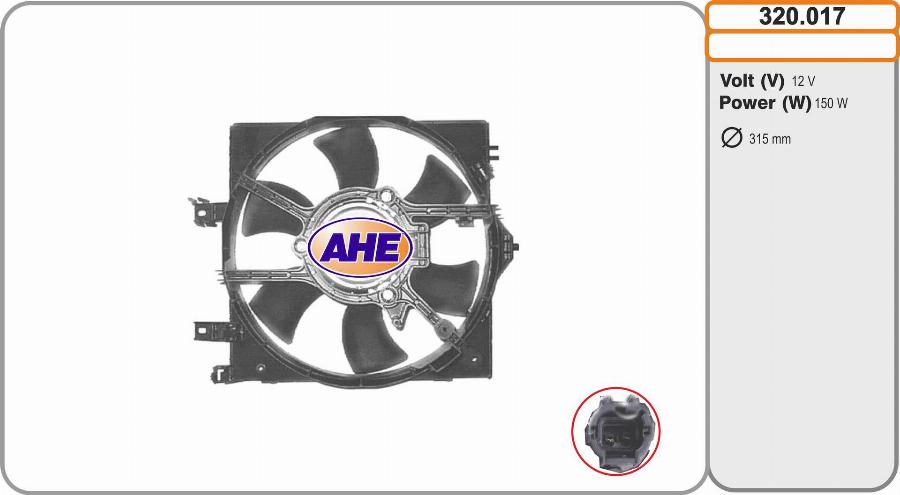 AHE 320.017 - Ventola, Raffreddamento motore autozon.pro