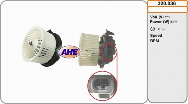 AHE 320.036 - Ventilatore abitacolo autozon.pro