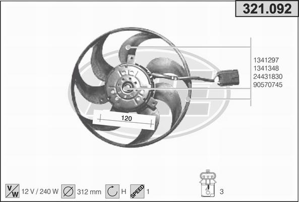 AHE 321.092 - Ventola, Raffreddamento motore autozon.pro