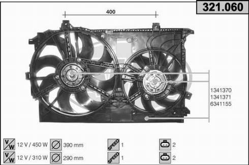 AHE 321.060 - Ventola, Raffreddamento motore autozon.pro