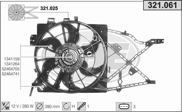 AHE 321.061 - Ventola, Raffreddamento motore autozon.pro