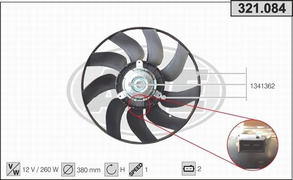 AHE 321.084 - Ventola, Raffreddamento motore autozon.pro