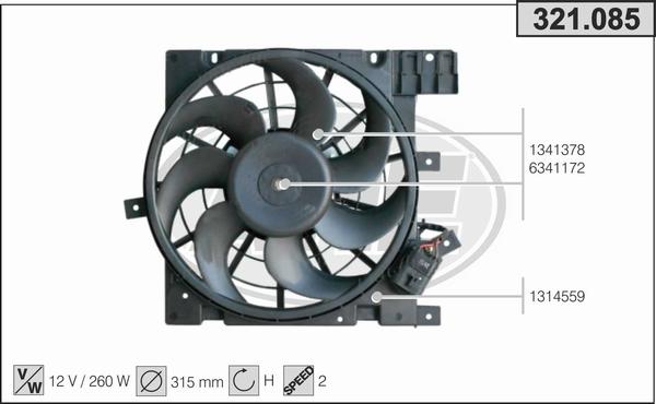 AHE 321.085 - Ventola, Raffreddamento motore autozon.pro