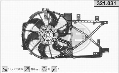 AHE 321.031 - Ventola, Raffreddamento motore autozon.pro