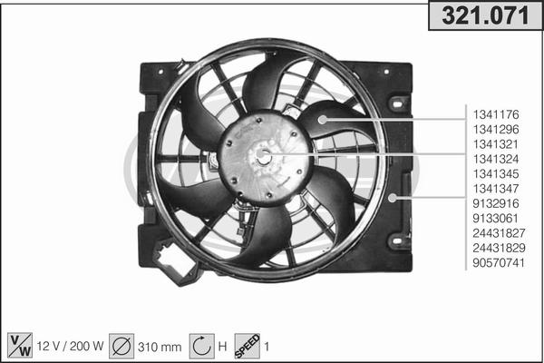 AHE 321.071 - Ventola, Raffreddamento motore autozon.pro