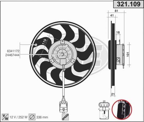 AHE 321.109 - Ventola, Raffreddamento motore autozon.pro