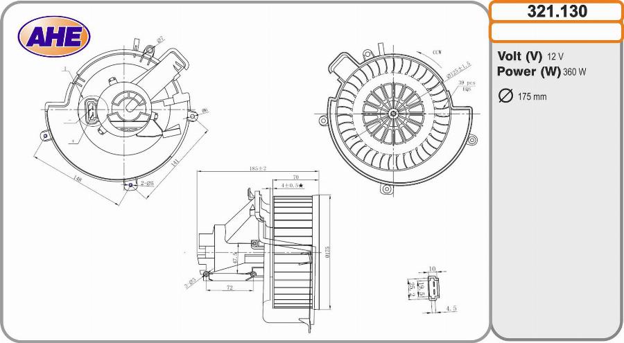 AHE 321.130 - Ventilatore abitacolo autozon.pro