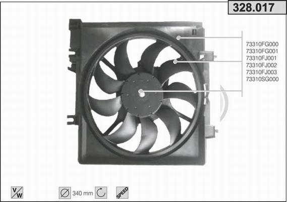 AHE 328.017 - Ventola, Raffreddamento motore autozon.pro