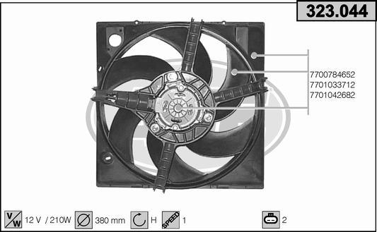 AHE 323.044 - Ventola, Raffreddamento motore autozon.pro