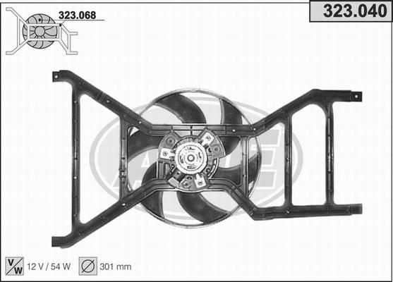 AHE 323.040 - Ventola, Raffreddamento motore autozon.pro