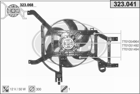 AHE 323.041 - Ventola, Raffreddamento motore autozon.pro