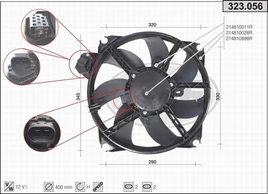 AHE 323.056 - Ventola, Raffreddamento motore autozon.pro