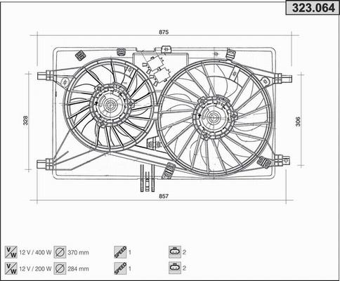 AHE 323.064 - Ventola, Raffreddamento motore autozon.pro