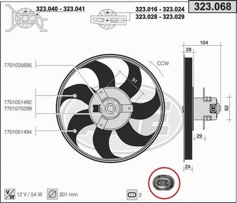 AHE 323.068 - Ventola, Raffreddamento motore autozon.pro