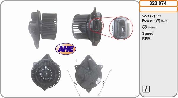 AHE 323.074 - Ventilatore abitacolo autozon.pro