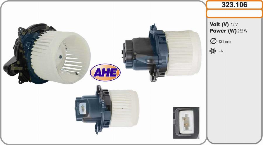 AHE 323.106 - Ventilatore abitacolo autozon.pro