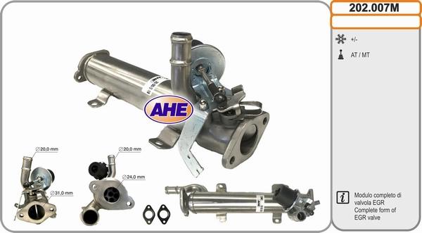 AHE 202.007M - Radiatore, Ricircolo gas scarico autozon.pro