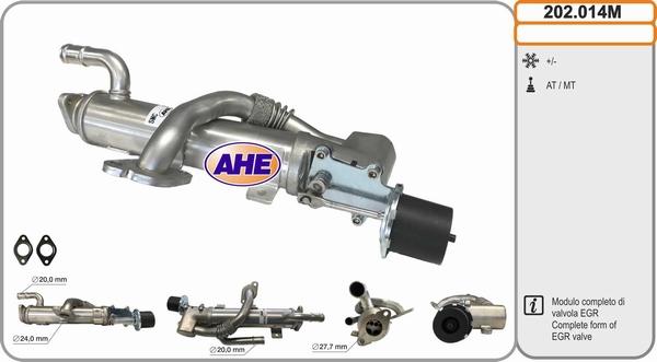 AHE 202.014M - Radiatore, Ricircolo gas scarico autozon.pro