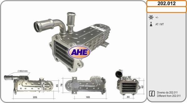 AHE 202.012 - Radiatore, Ricircolo gas scarico autozon.pro