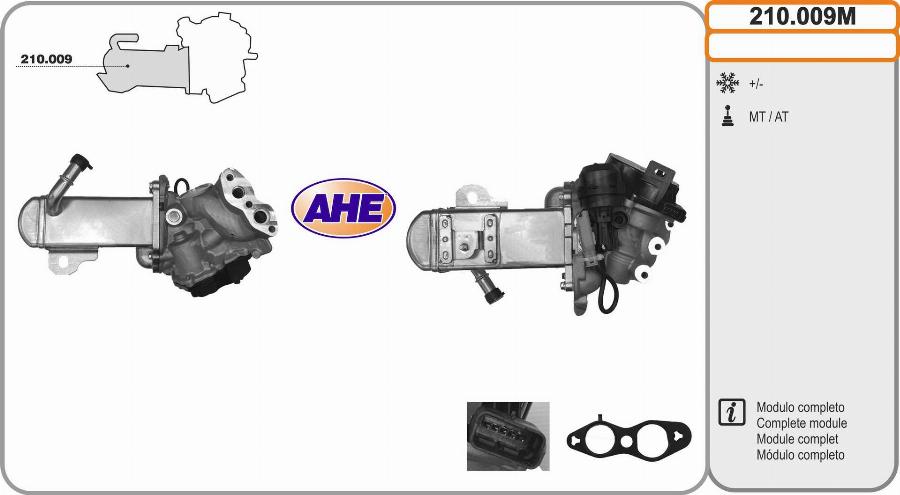 AHE 210.009M - Radiatore, Ricircolo gas scarico autozon.pro