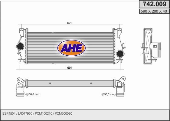 AHE 742.009 - Intercooler autozon.pro