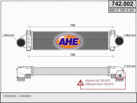 AHE 742.002 - Intercooler autozon.pro