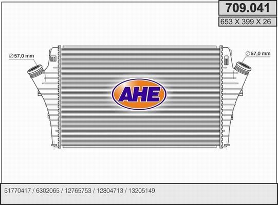 AHE 709.041 - Intercooler autozon.pro